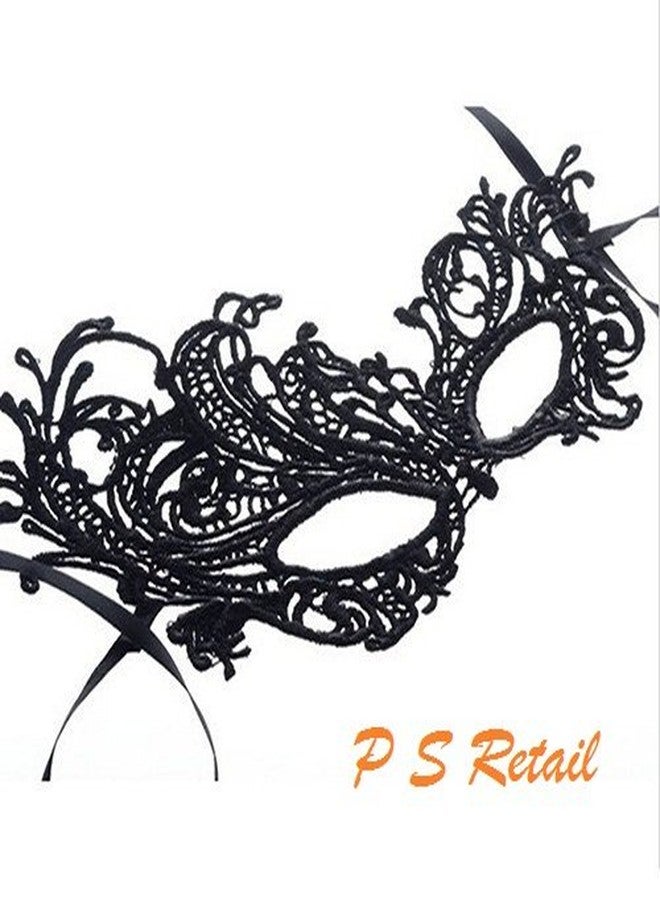 BHOOLU&GOOLU Women's 2 Eye Mask for Masquerade Fancy Dress Costume(M3)(Black) - Image 4